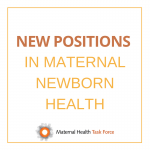 New Jobs and Internships in Maternal Newborn Health